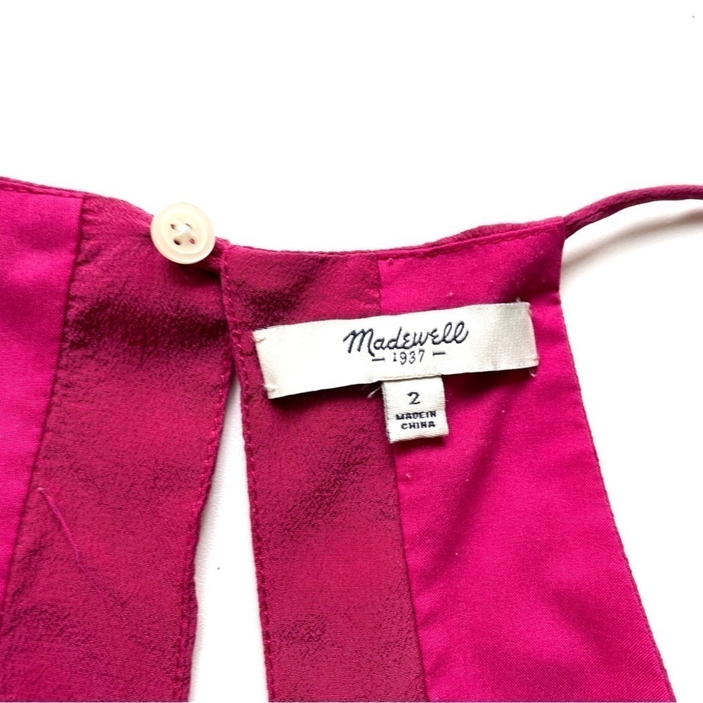 Madewell 2 Pink Silk Daylight Sleeveless Spaghetti Strap Sheath Dress - Picture 8 of 16